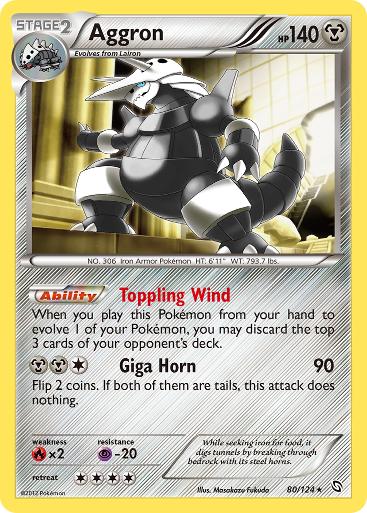 Aggron (80/124) [Black & White: Dragons Exalted] | Good Games Adelaide SA