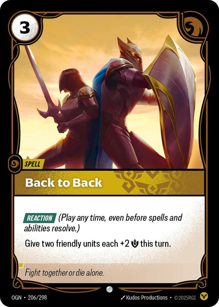 Back to Back 206/298 (Origins)  - Foil | Good Games Adelaide SA