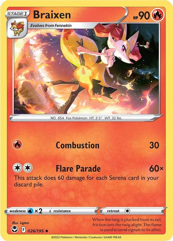 Braixen 026/195 (SWSH12: Silver Tempest)  | Good Games Adelaide SA
