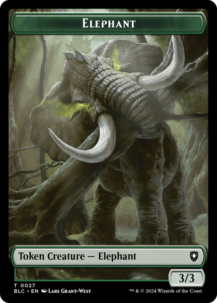 Elephant // Squid Double-Sided Token [Bloomburrow Commander Tokens] | Good Games Adelaide SA