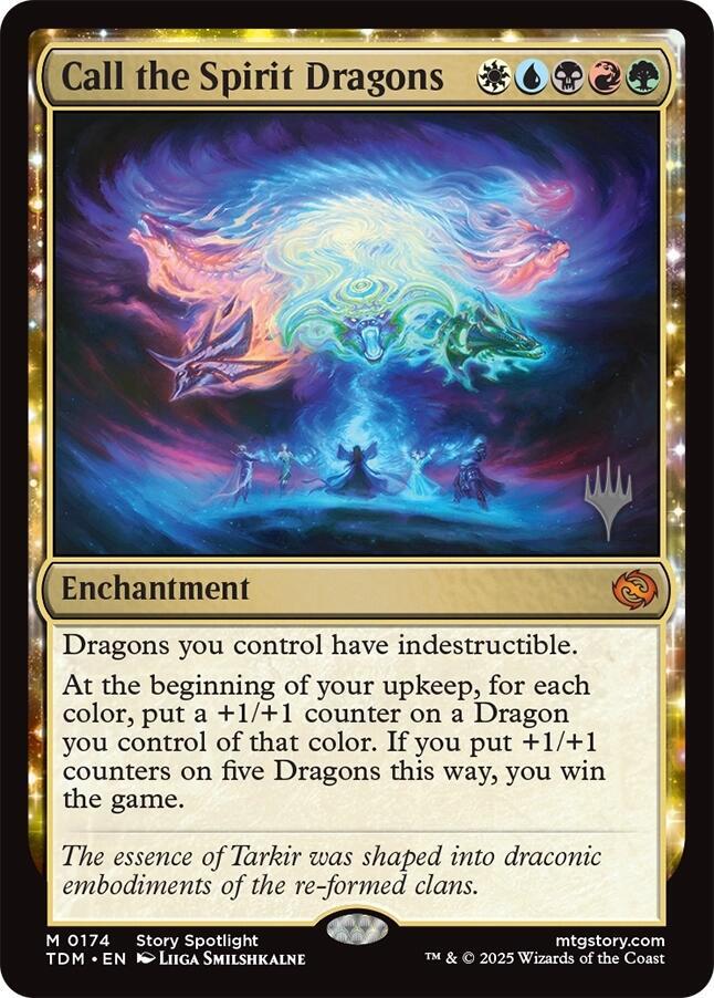 Call the Spirit Dragons 174 (Promo Pack: Tarkir: Dragonstorm)  - Foil | Good Games Adelaide SA