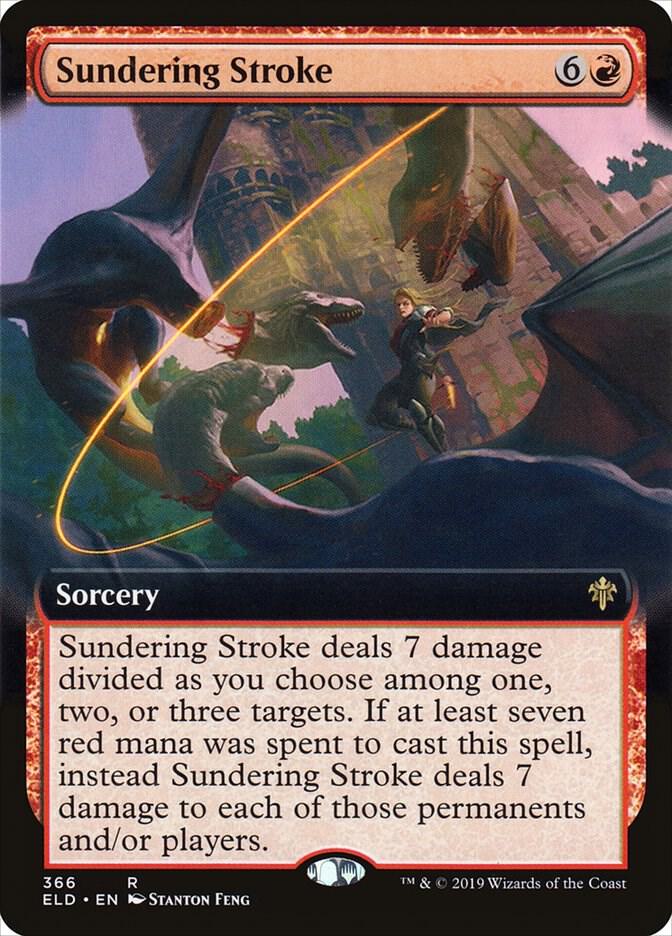 Sundering Stroke 366 (Throne of Eldraine)  - Foil | Good Games Adelaide SA
