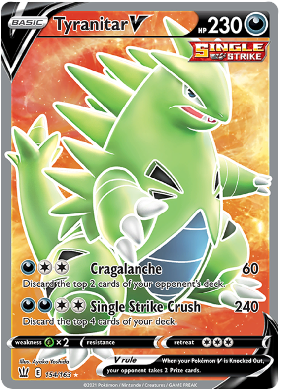 Tyranitar V (154/163) [Sword & Shield: Battle Styles] | Good Games Adelaide SA