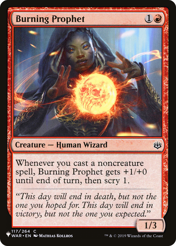 Burning Prophet [The List Reprints] | Good Games Adelaide SA