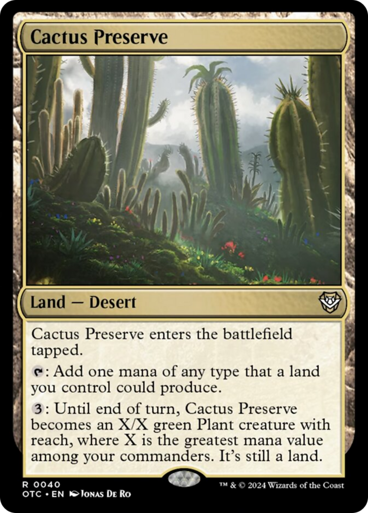 Cactus Preserve [Outlaws of Thunder Junction Commander] | Good Games Adelaide SA