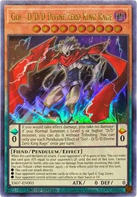 Go! - D/D/D Divine Zero King Rage [YA07-EN001] Ultra Rare | Good Games Adelaide SA