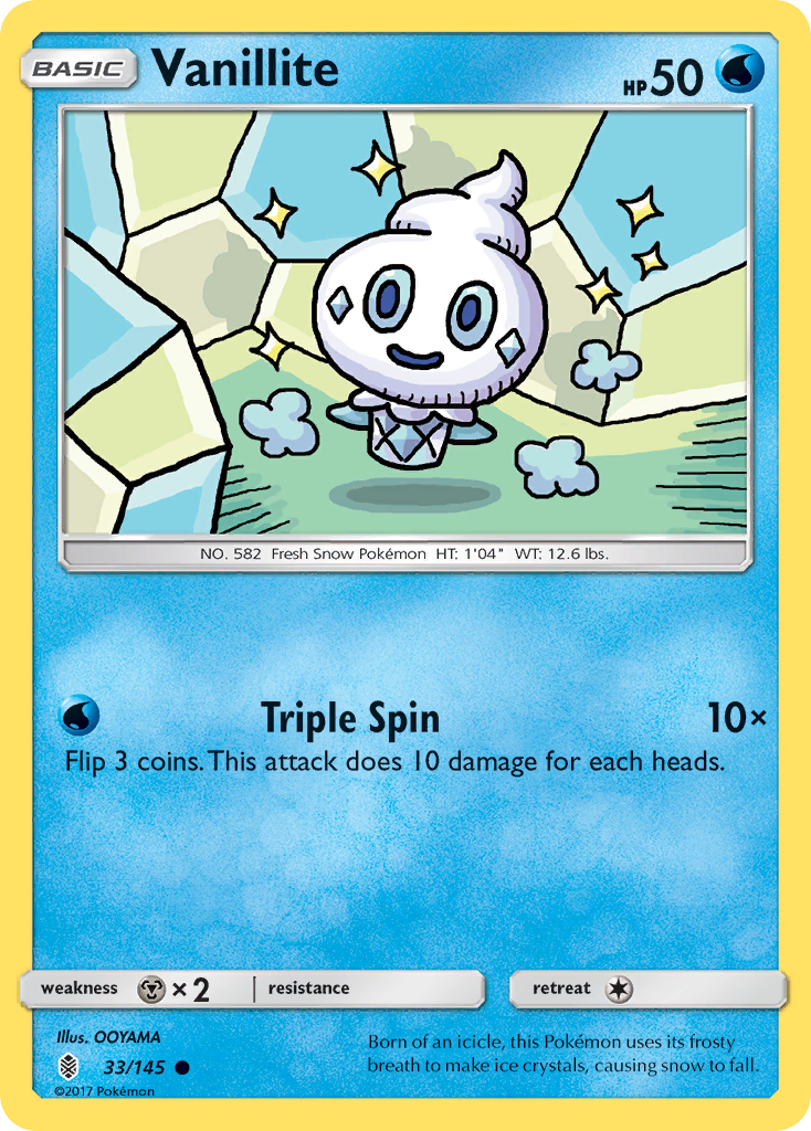 Vanillite (33/145) [Sun & Moon: Guardians Rising] | Good Games Adelaide SA
