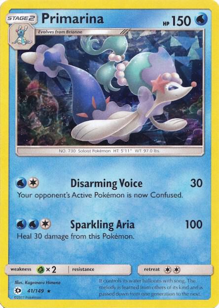 Primarina 041 149 Cracked Ice Holo 041/149 (Deck Exclusives)  - Holofoil | Good Games Adelaide SA