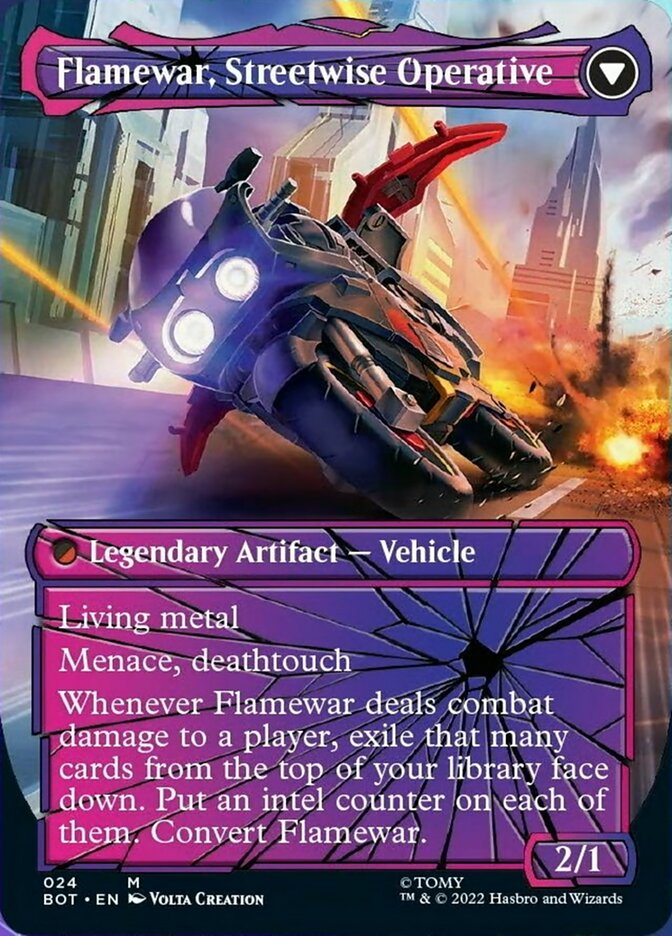 Flamewar, Brash Veteran // Flamewar, Streetwise Operative (Shattered Glass) [Universes Beyond: Transformers] | Good Games Adelaide SA