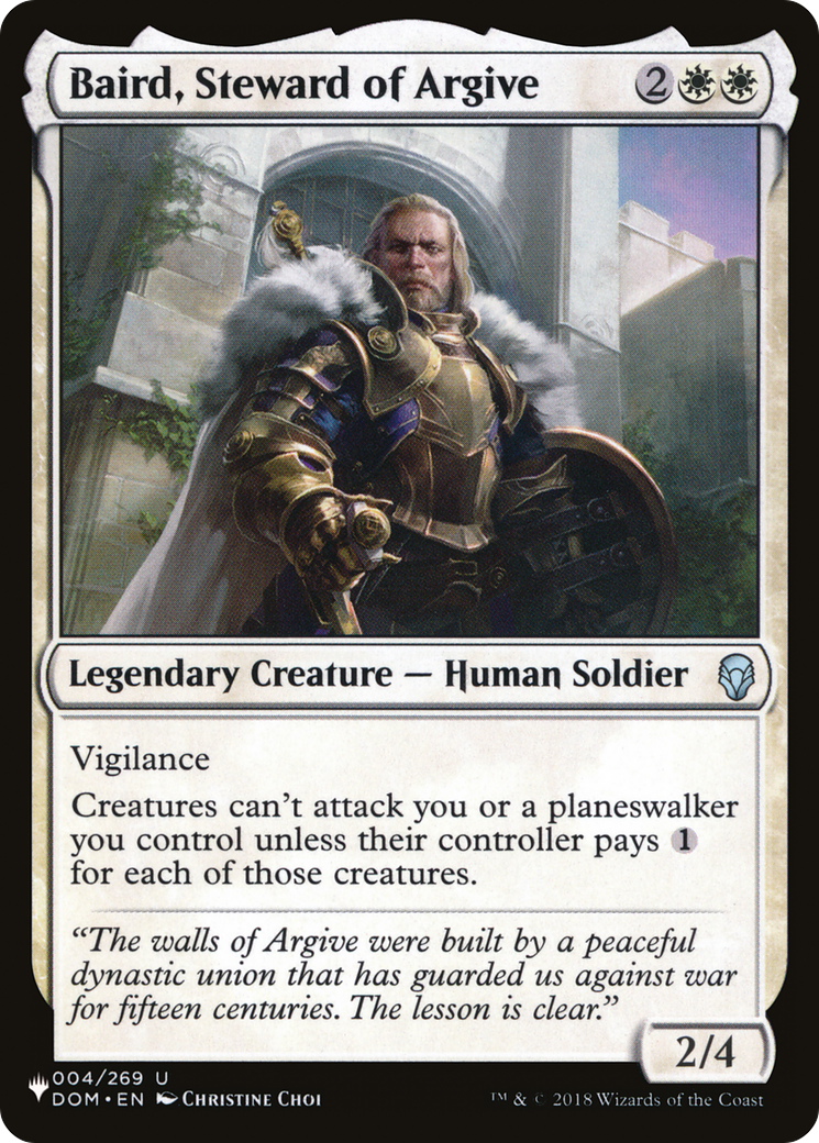 Baird, Steward of Argive [The List] | Good Games Adelaide SA