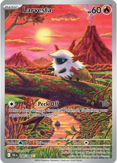 Larvesta 099/086 (SV: Black Bolt)  - Holofoil | Good Games Adelaide SA