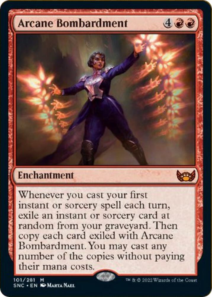 Arcane Bombardment 101 (Streets of New Capenna)  - Foil | Good Games Adelaide SA