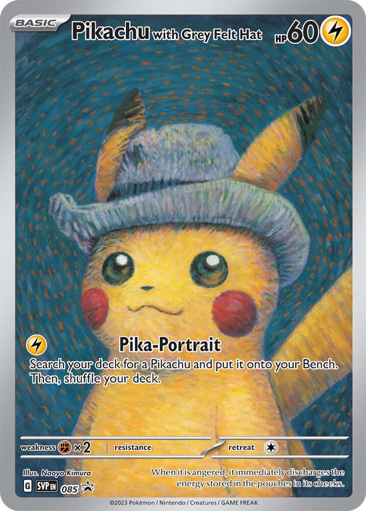 Pikachu with Grey Felt Hat 085 (SV: Scarlet & Violet Promo Cards)  | Good Games Adelaide SA