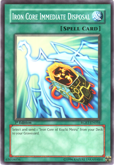 Iron Core Immediate Disposal [RGBT-EN056] Common | Good Games Adelaide SA