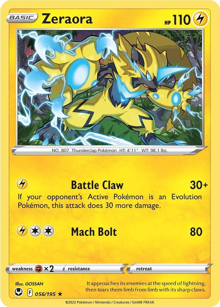 Zeraora (056/195) [Sword & Shield: Silver Tempest] | Good Games Adelaide SA