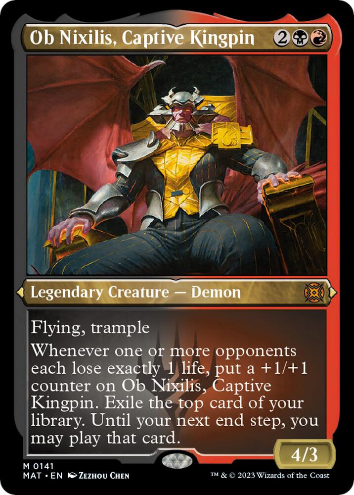 Ob Nixilis, Captive Kingpin 141 (March of the Machine: The Aftermath)  - Etched Foil | Good Games Adelaide SA