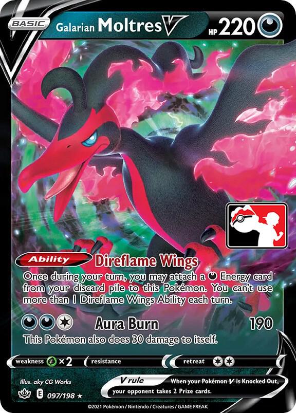 Galarian Moltres V Series 1/2 097/198 (Prize Pack Series Cards)  - Holofoil | Good Games Adelaide SA
