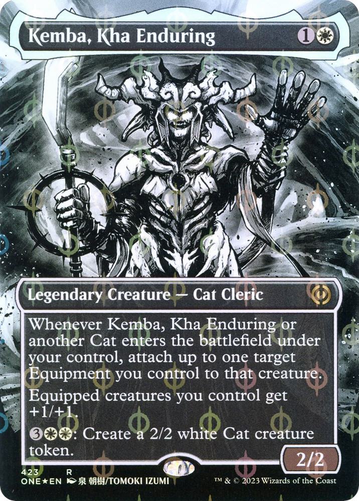 Kemba, Kha Enduring 423 (Phyrexia: All Will Be One)  - Borderless Compleat Foil | Good Games Adelaide SA
