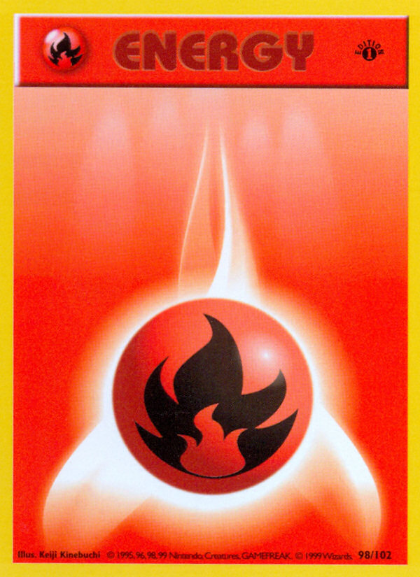 Fire Energy (98/102) (Shadowless) [Base Set 1st Edition] | Good Games Adelaide SA