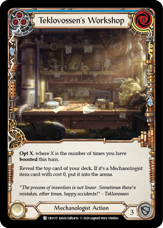 Teklovossen's Workshop (Blue) [CRU117] 1st Edition Rainbow Foil | Good Games Adelaide SA