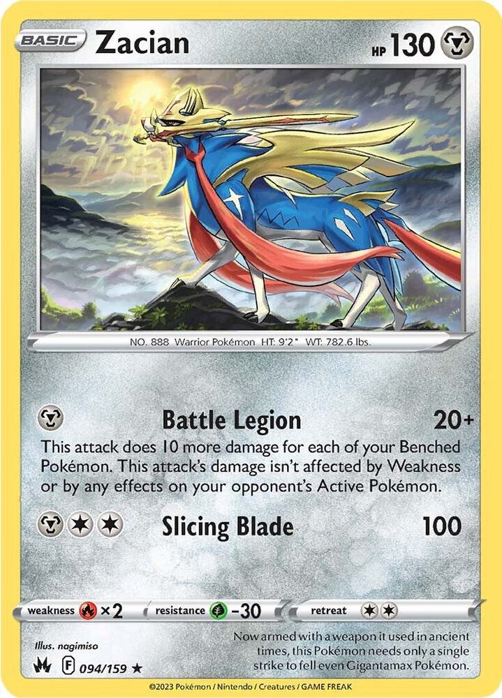 Zacian 094/159 (Crown Zenith)  - Holofoil | Good Games Adelaide SA