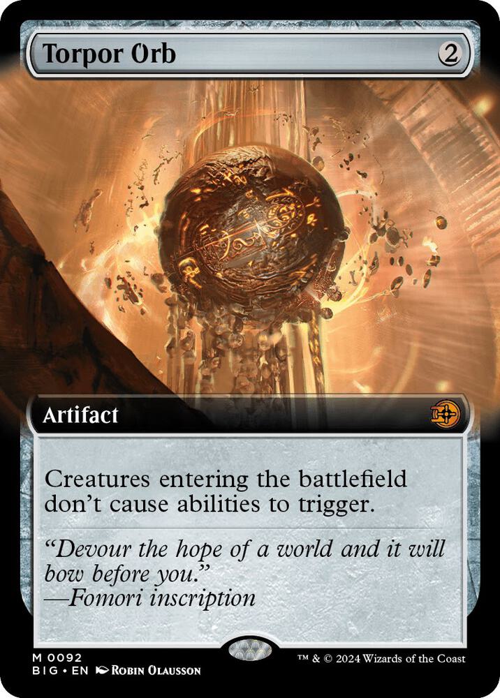 Torpor Orb Extended Art 92 (Outlaws of Thunder Junction: The Big Score)  - Foil | Good Games Adelaide SA