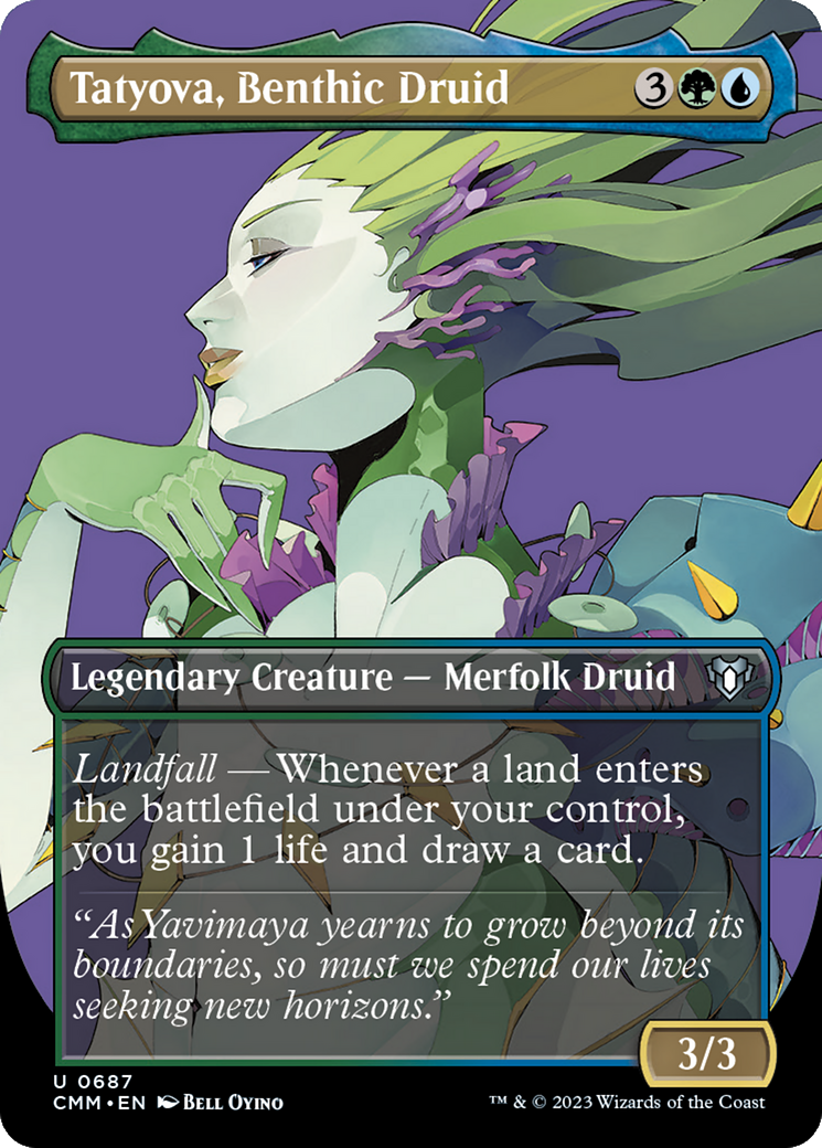 Tatyova, Benthic Druid (Borderless Profile) [Commander Masters] | Good Games Adelaide SA