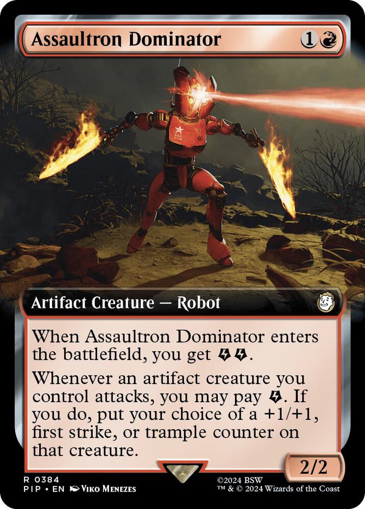 Assaultron Dominator Extended Art 384 (Universes Beyond: Fallout)  | Good Games Adelaide SA