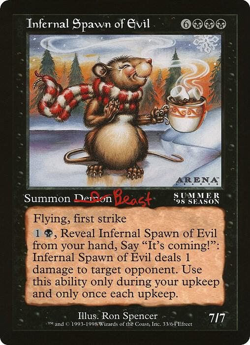 Infernal Spawn of Evil Arena League  (Oversize Cards)  | Good Games Adelaide SA