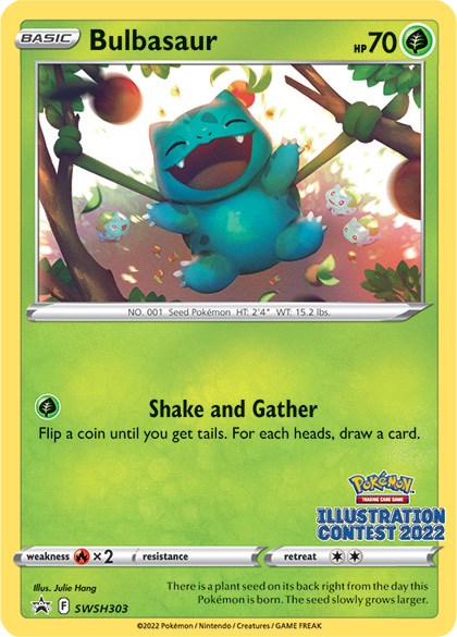Bulbasaur (SWSH303) (Illustration Contest 2022) [Sword & Shield: Black Star Promos] | Good Games Adelaide SA