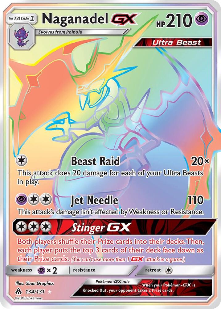 Naganadel GX Secret 134/131 (SM - Forbidden Light)  - Holofoil | Good Games Adelaide SA