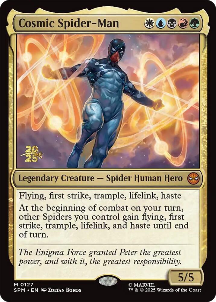Cosmic Spider Man 127 (Prerelease Cards)  - Foil | Good Games Adelaide SA