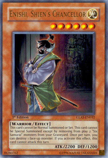 Enishi, Shien's Chancellor [GLAS-EN032] Ultra Rare | Good Games Adelaide SA