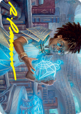 Zimone, Quandrix Prodigy Art Card (Gold-Stamped Signature) [Strixhaven: School of Mages Art Series] | Good Games Adelaide SA