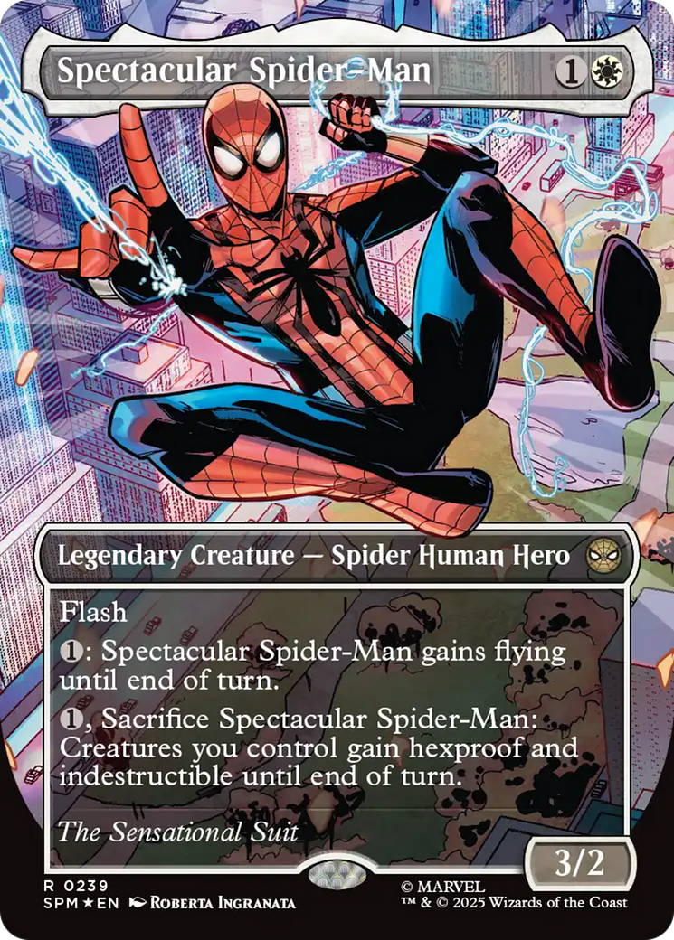 Spectacular Spider-Man (0239) (Borderless) (Textured Foil) [Marvel's Spider-Man] | Good Games Adelaide SA