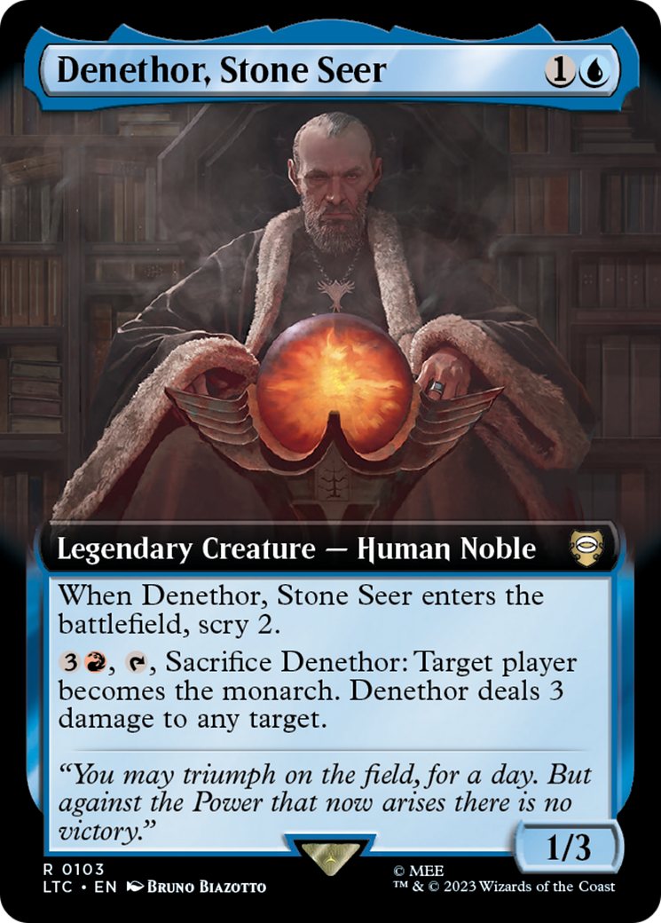 Denethor, Stone Seer (Extended Art) [The Lord of the Rings: Tales of Middle-Earth Commander] | Good Games Adelaide SA