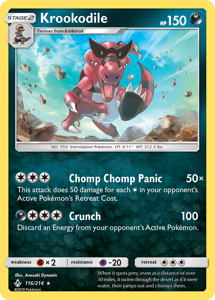 Krookodile (116/214) [Sun & Moon: Unbroken Bonds] | Good Games Adelaide SA