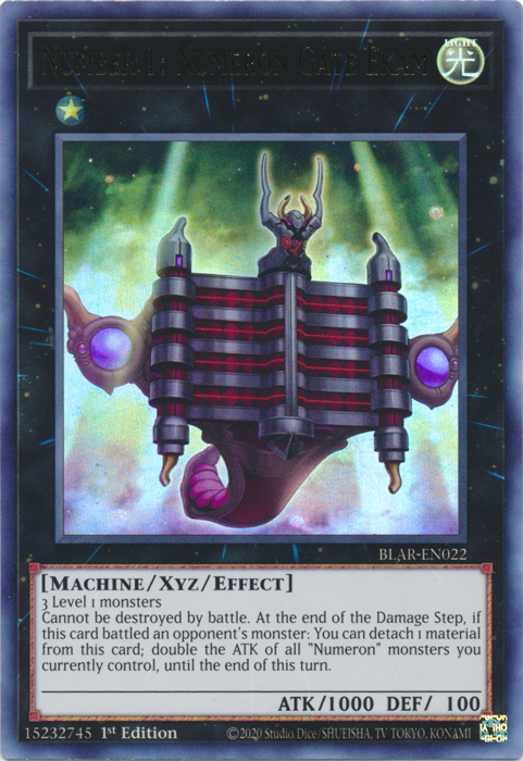 Number 1: Numeron Gate Ekam [BLAR-EN022] Ultra Rare | Good Games Adelaide SA
