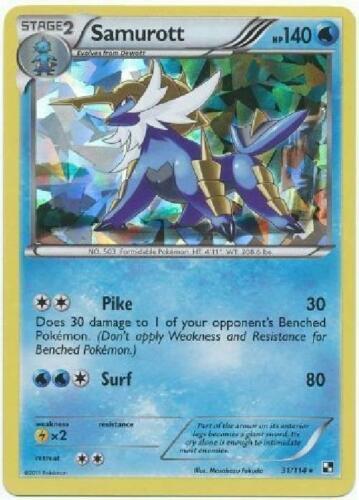 Samurott 31 114 Cracked Ice Holo 031/114 (Deck Exclusives)  - Holofoil | Good Games Adelaide SA