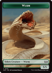 Wurm (0018) // Fractal Double-Sided Token [Duskmourn: House of Horror Commander Tokens] | Good Games Adelaide SA