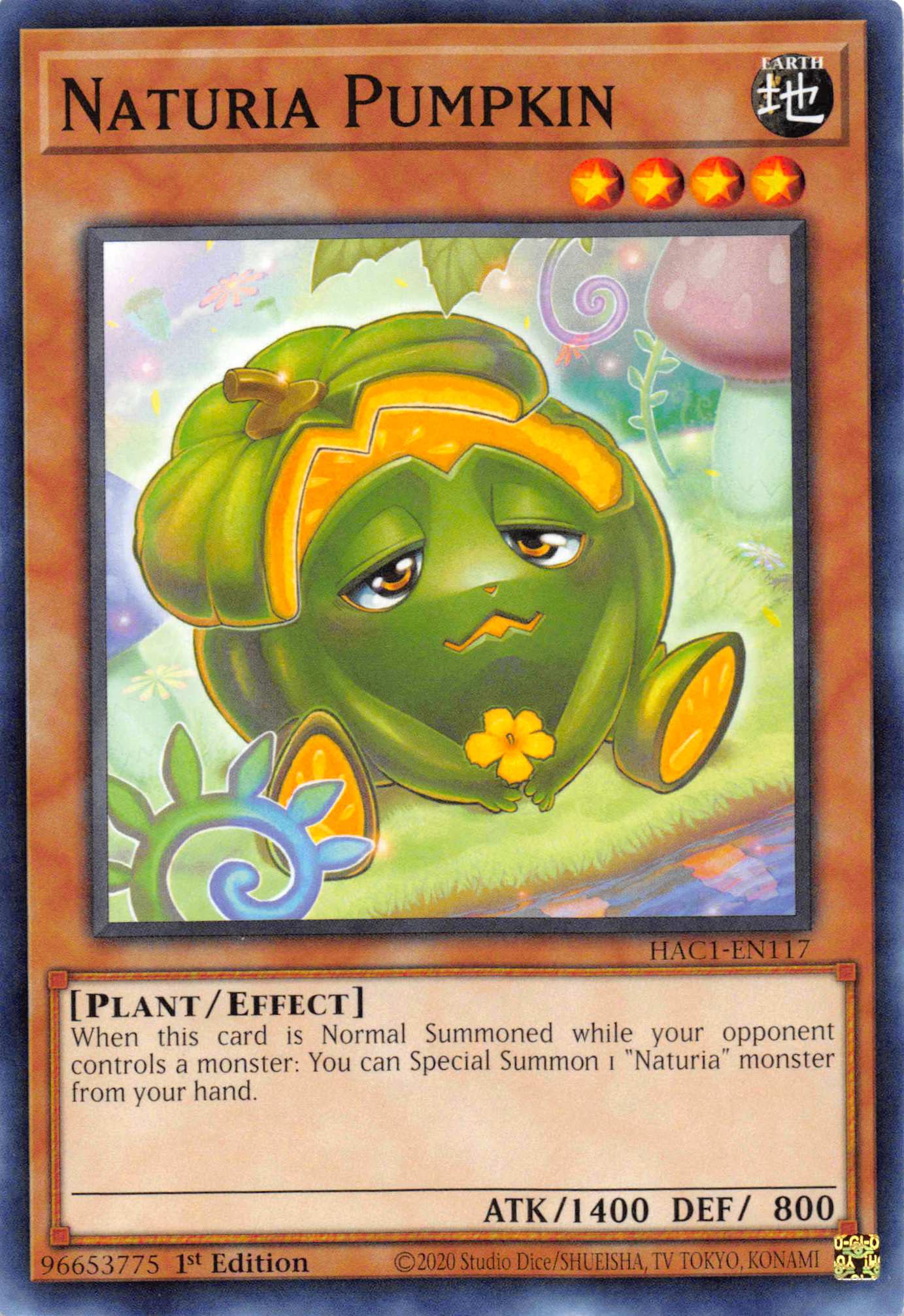 Naturia Pumpkin (Duel Terminal) [HAC1-EN117] Parallel Rare | Good Games Adelaide SA