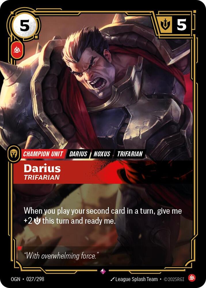 Darius - Trifarian 027/298 (Origins)  - Foil | Good Games Adelaide SA