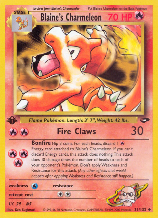 Blaine's Charmeleon (31/132) [Gym Challenge 1st Edition] | Good Games Adelaide SA