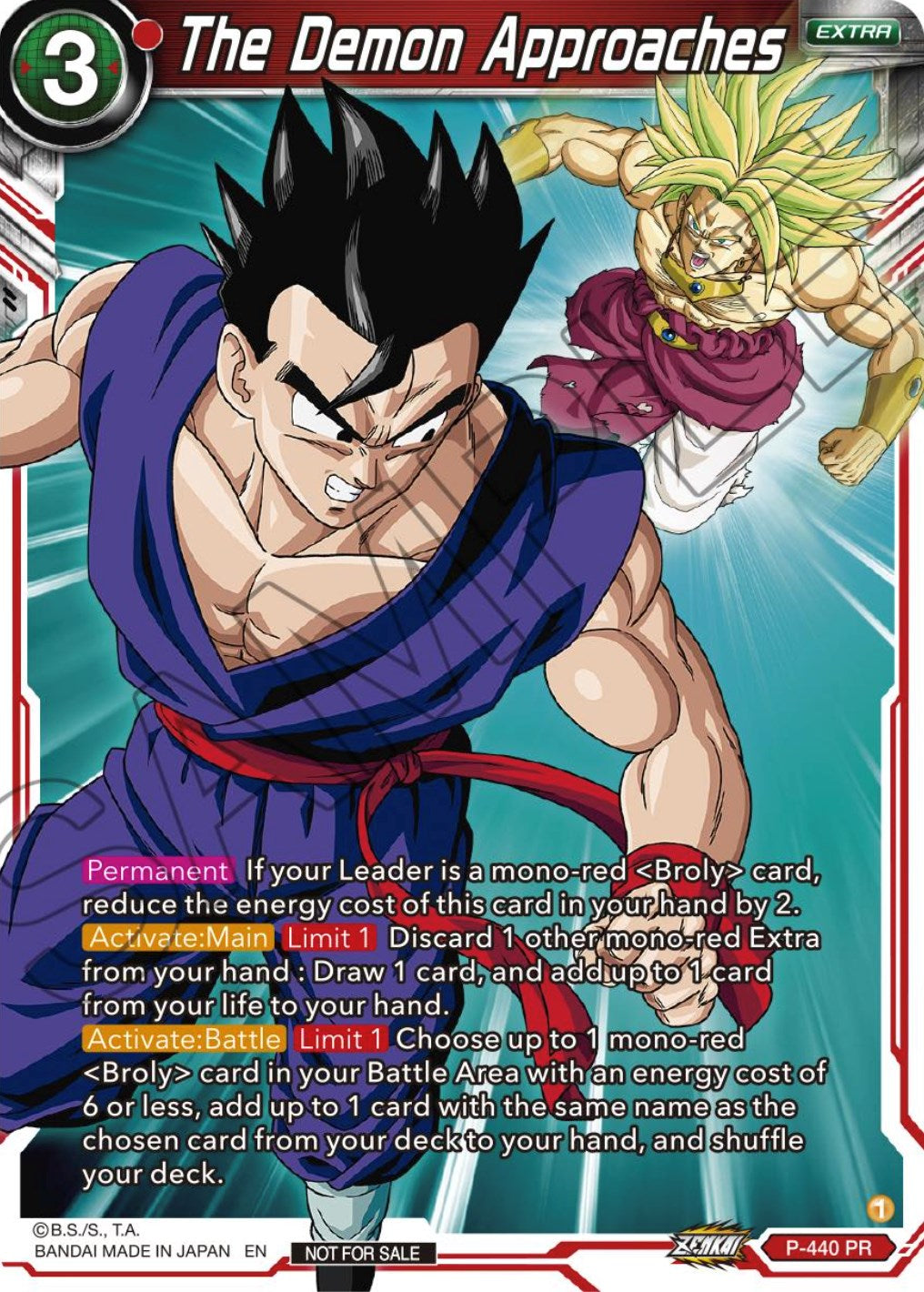 The Demon Approaches (Zenkai Series Tournament Pack Vol.2) (P-440) [Tournament Promotion Cards] | Good Games Adelaide SA