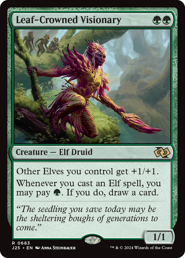 Leaf-Crowned Visionary [Foundations Jumpstart] | Good Games Adelaide SA