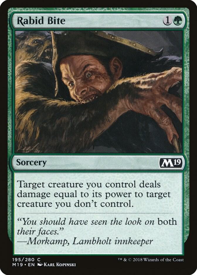 Rabid Bite 195 (Core Set 2019)  - Foil | Good Games Adelaide SA
