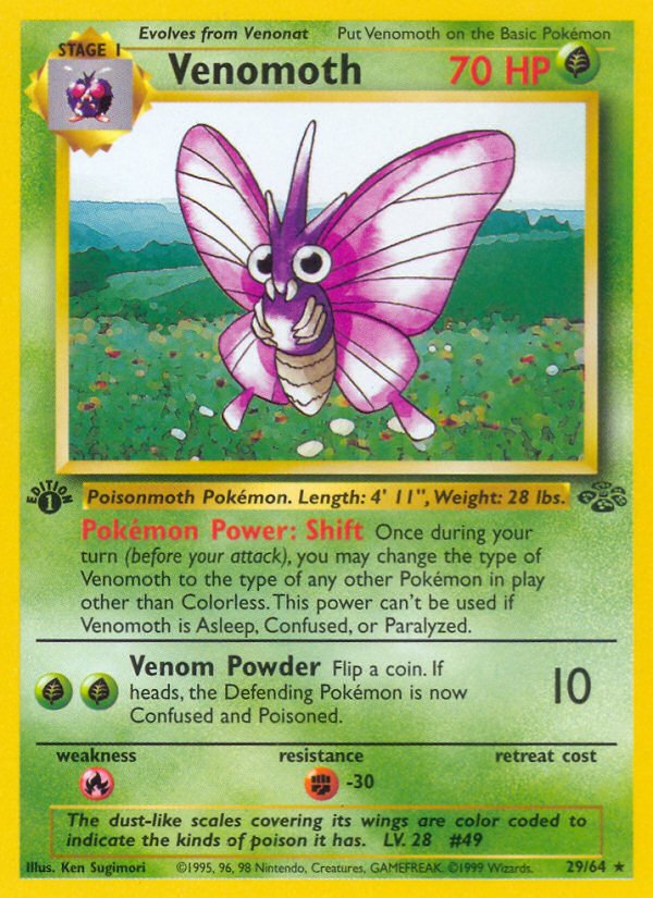 Venomoth (29/64) [Jungle 1st Edition] | Good Games Adelaide SA