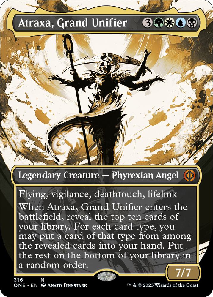 Atraxa, Grand Unifier 316 (Phyrexia: All Will Be One)  - Borderless Foil | Good Games Adelaide SA