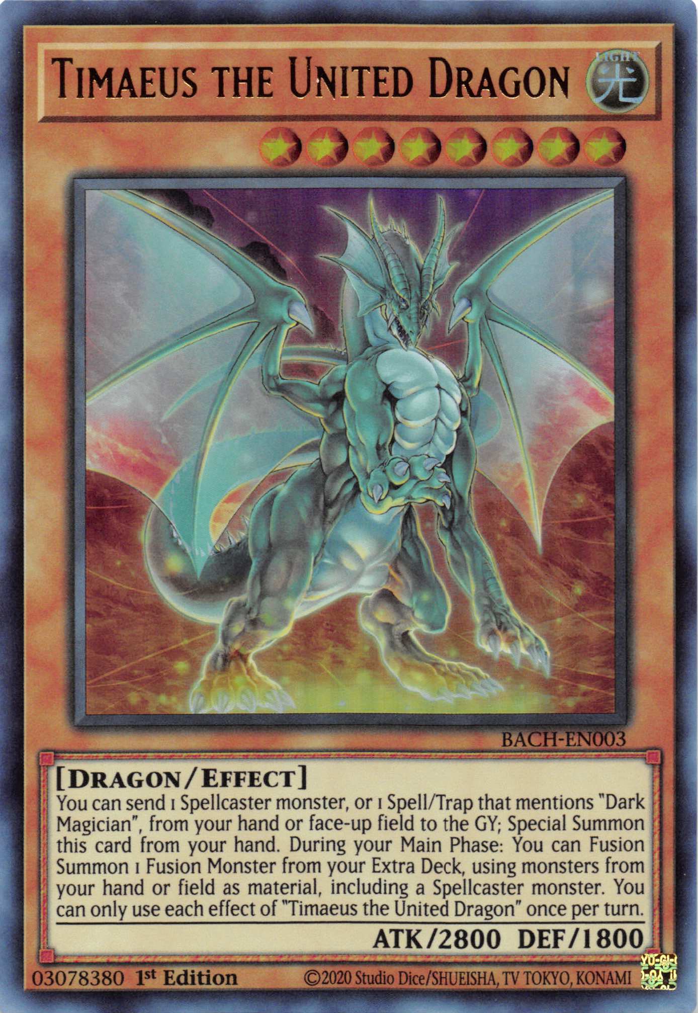 Timaeus the United Dragon [BACH-EN003] Ultra Rare | Good Games Adelaide SA