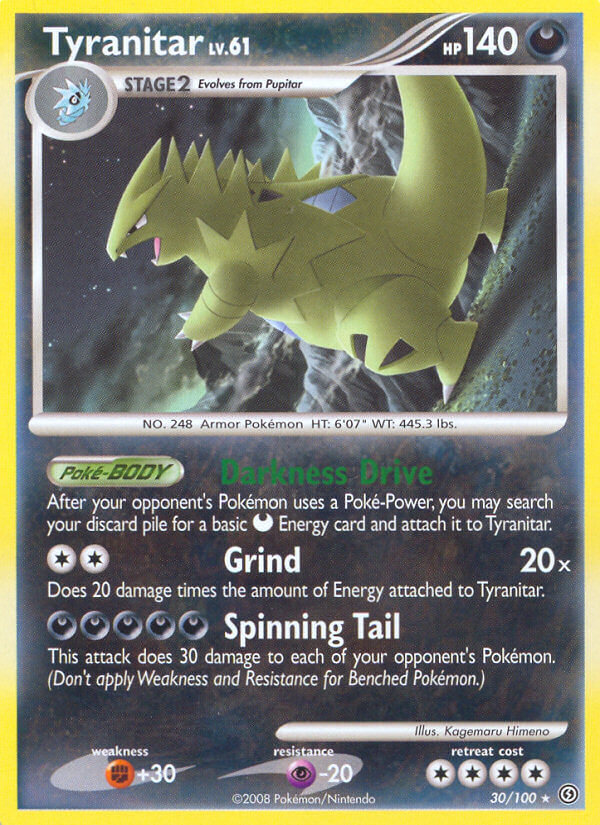 Tyranitar (30/100) (Theme Deck Exclusive) [Diamond & Pearl: Stormfront] | Good Games Adelaide SA